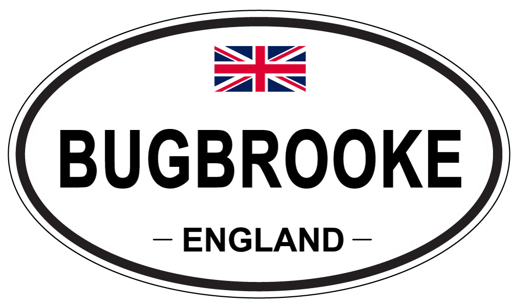 BUGBROOKE, ENGLAND - Oval Sticker