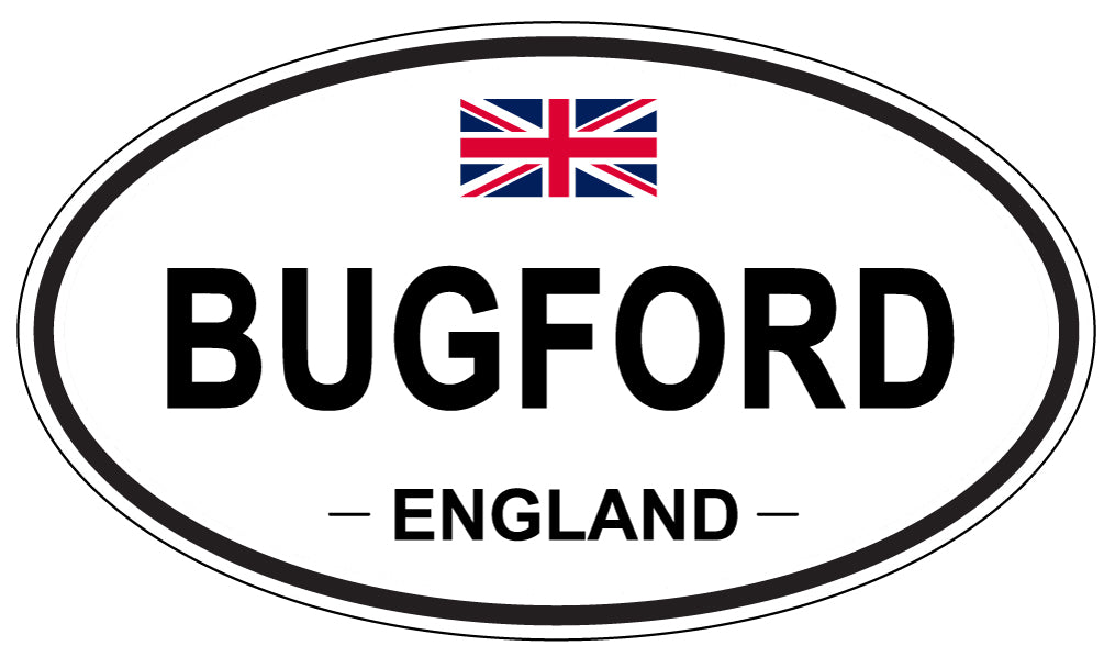 BUGFORD, ENGLAND - Oval Sticker