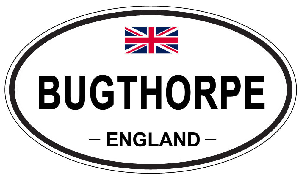 BUGTHORPE, ENGLAND - Oval Sticker