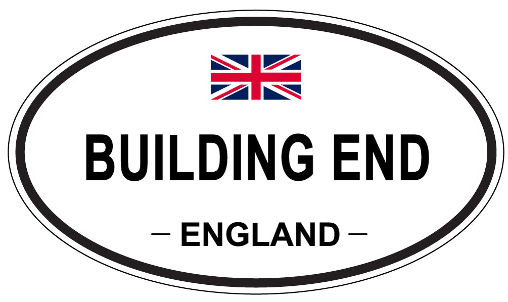 BUILDING END, ENGLAND - Oval Sticker