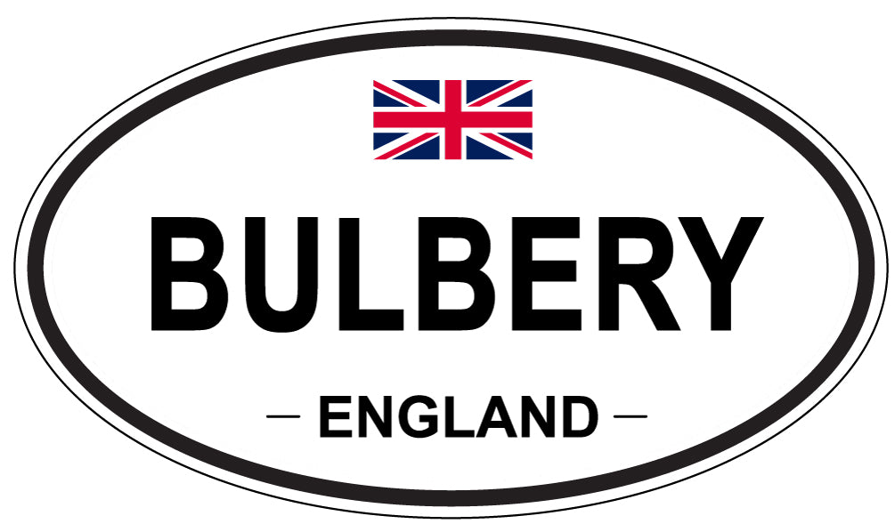 BULBERY, ENGLAND - Oval Sticker