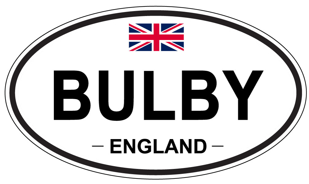 BULBY, ENGLAND - Oval Sticker