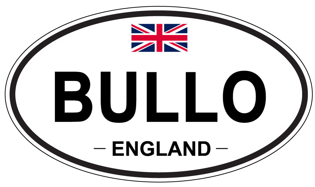 BULLO, ENGLAND - Oval Sticker