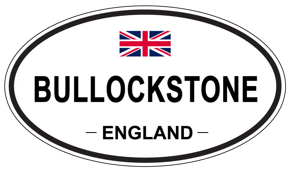 BULLOCKSTONE, ENGLAND - Oval Sticker