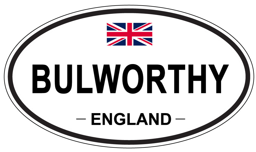 BULWORTHY, ENGLAND - Oval Sticker