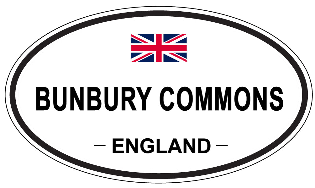BUNBURY COMMONS, ENGLAND - Oval Sticker