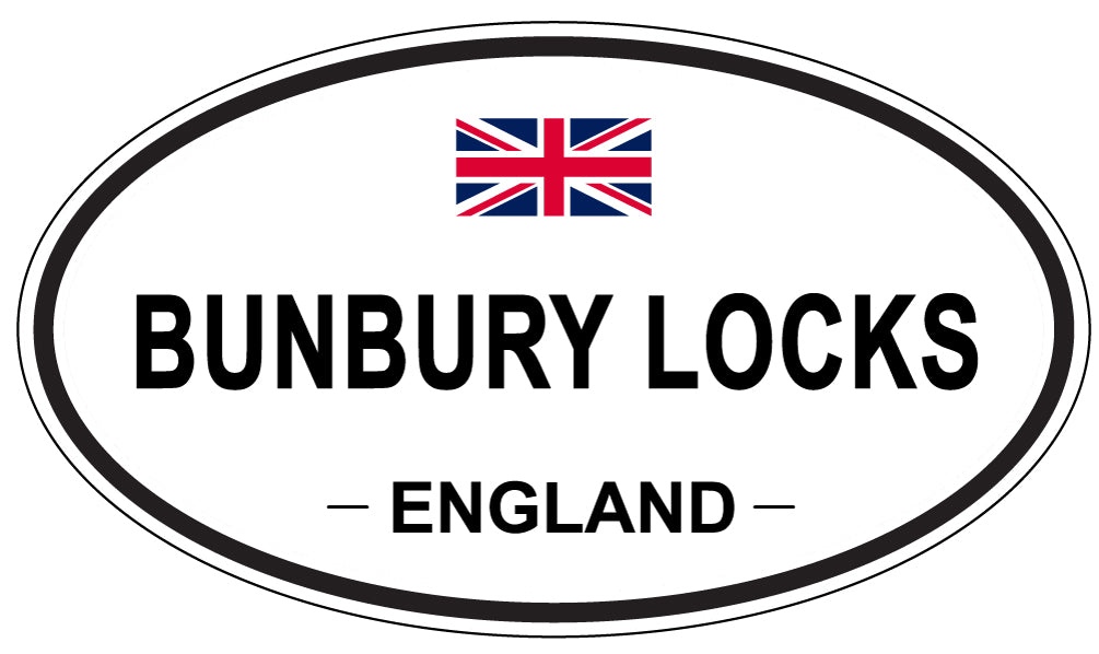 BUNBURY LOCKS, ENGLAND - Oval Sticker