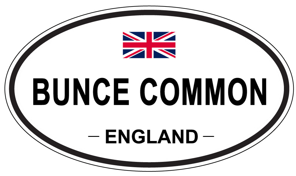 BUNCE COMMON, ENGLAND - Oval Sticker