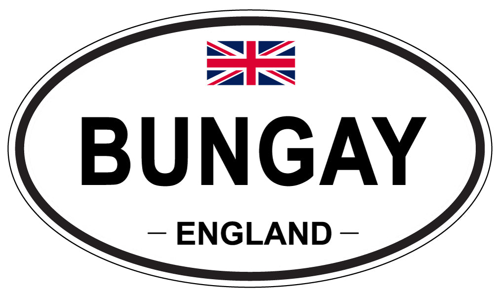 BUNGAY, ENGLAND - Oval Sticker