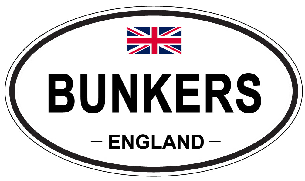 BUNKERS, ENGLAND - Oval Sticker