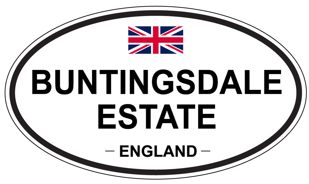 BUNTINGSDALE ESTATE, ENGLAND - Oval Sticker