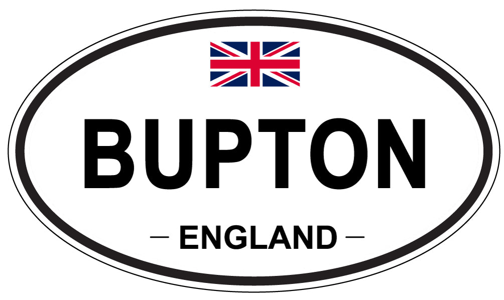 BUPTON, ENGLAND - Oval Sticker