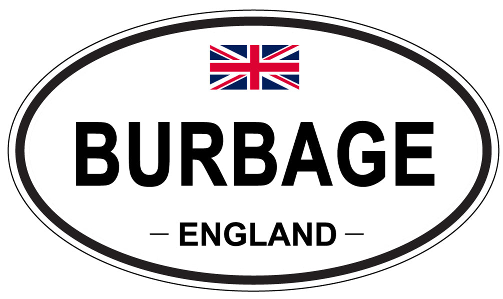 BURBAGE, ENGLAND - Oval Sticker