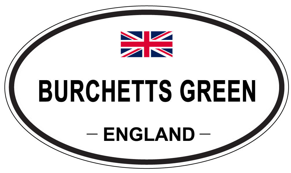 BURCHETTS GREEN, ENGLAND - Oval Sticker