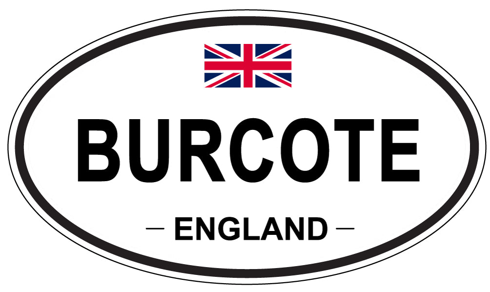BURCOTE, ENGLAND - Oval Sticker
