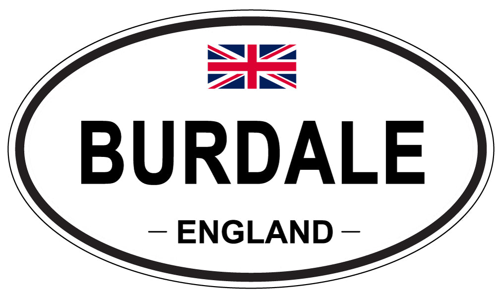 BURDALE, ENGLAND - Oval Sticker