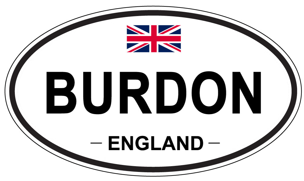 BURDON, ENGLAND - Oval Sticker