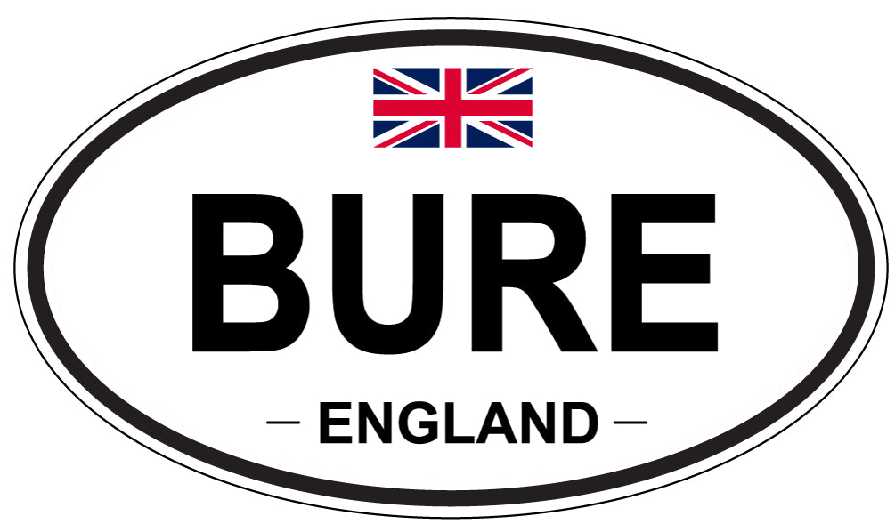 BURE, ENGLAND - Oval Sticker