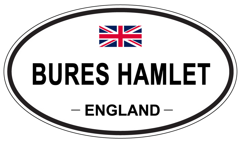 BURES HAMLET, ENGLAND - Oval Sticker