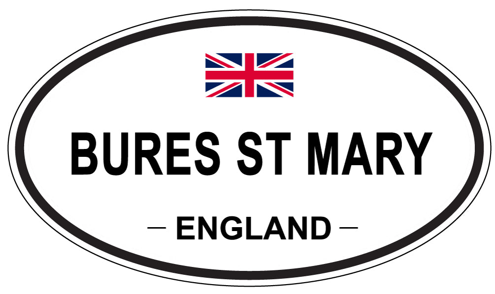 BURES ST MARY, ENGLAND - Oval Sticker