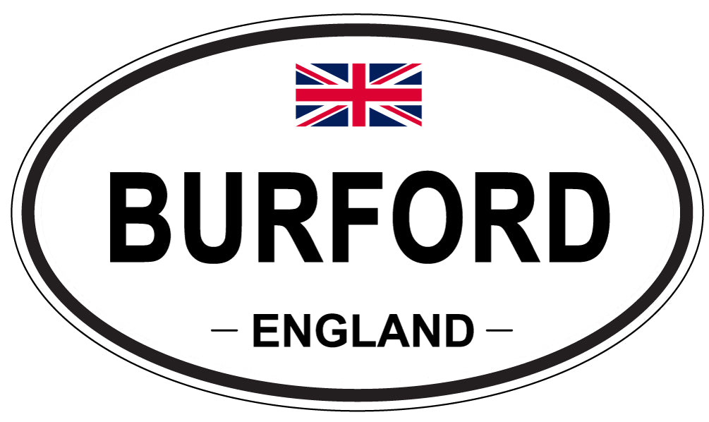 BURFORD, ENGLAND - Oval Sticker