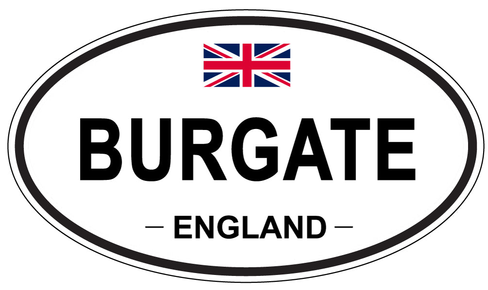 BURGATE, ENGLAND - Oval Sticker