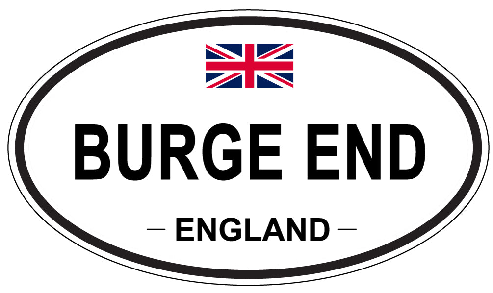 BURGE END, ENGLAND - Oval Sticker