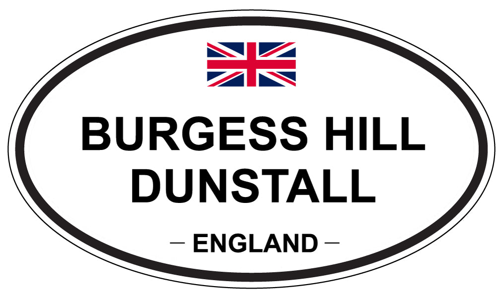 BURGESS HILL DUNSTALL, ENGLAND - Oval Sticker