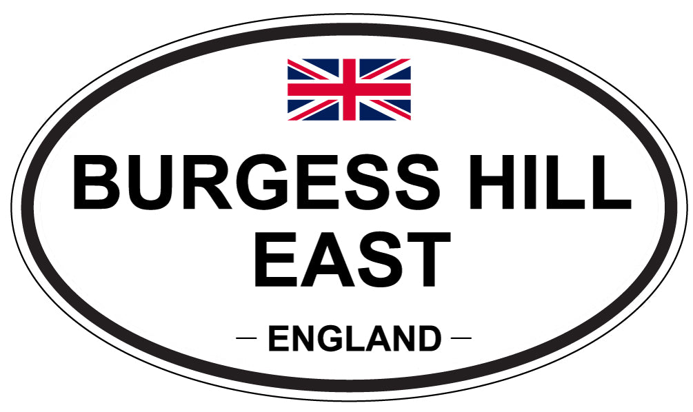 BURGESS HILL EAST, ENGLAND - Oval Sticker
