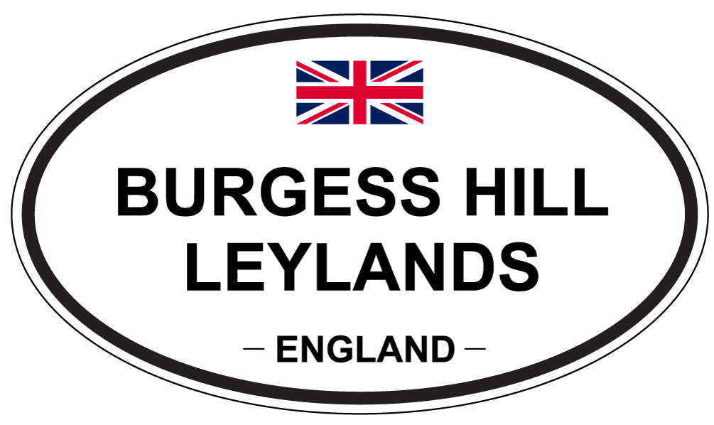 BURGESS HILL LEYLANDS, ENGLAND - Oval Sticker