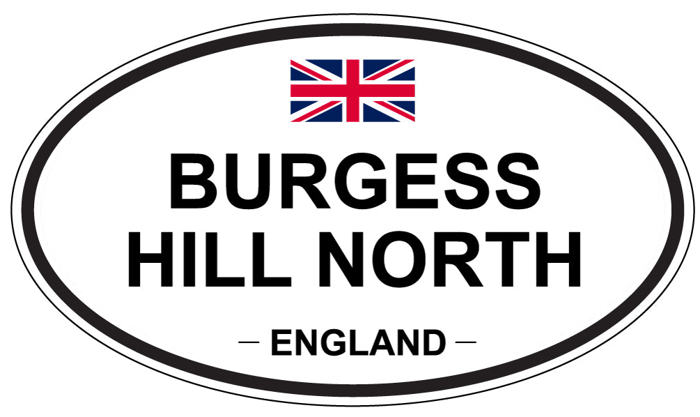 BURGESS HILL NORTH, ENGLAND - Oval Sticker
