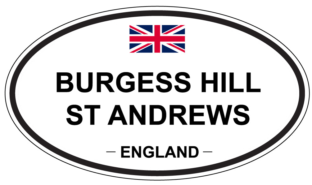BURGESS HILL ST ANDREWS, ENGLAND - Oval Sticker