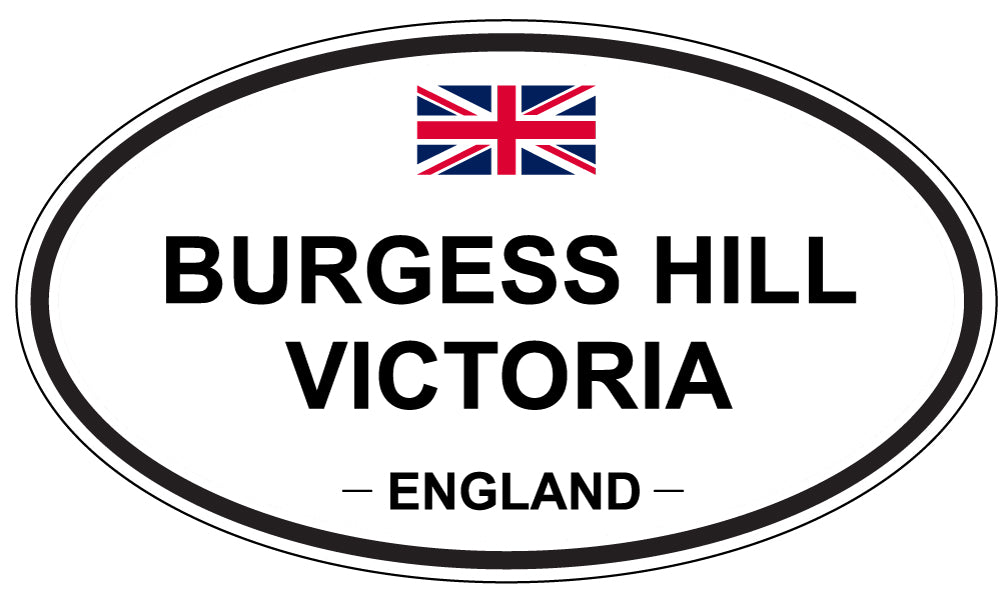 BURGESS HILL VICTORIA, ENGLAND - Oval Sticker