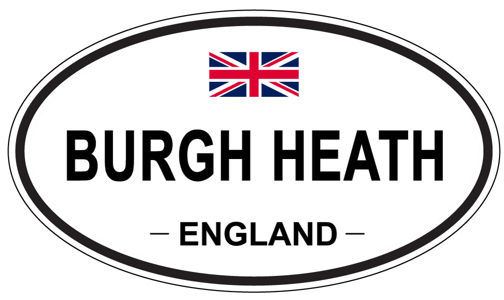BURGH HEATH, ENGLAND - Oval Sticker