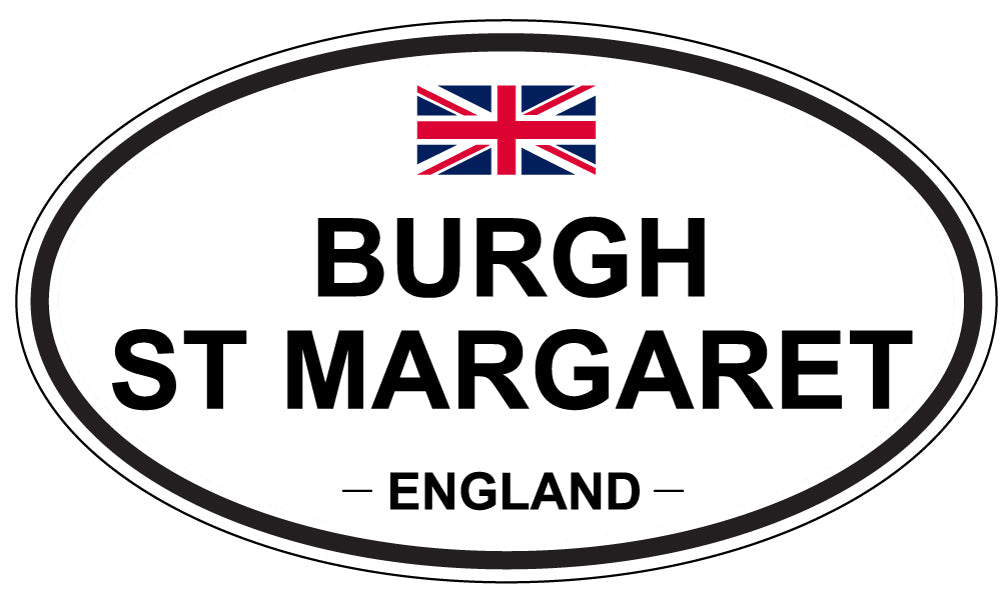 BURGH ST MARGARET, ENGLAND - Oval Sticker