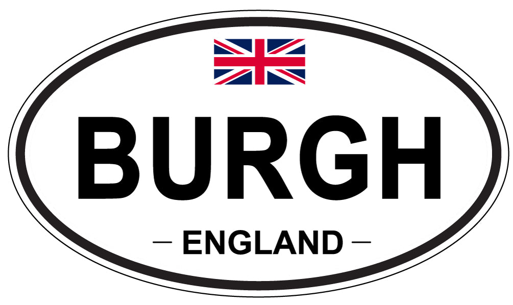 BURGH, ENGLAND - Oval Sticker