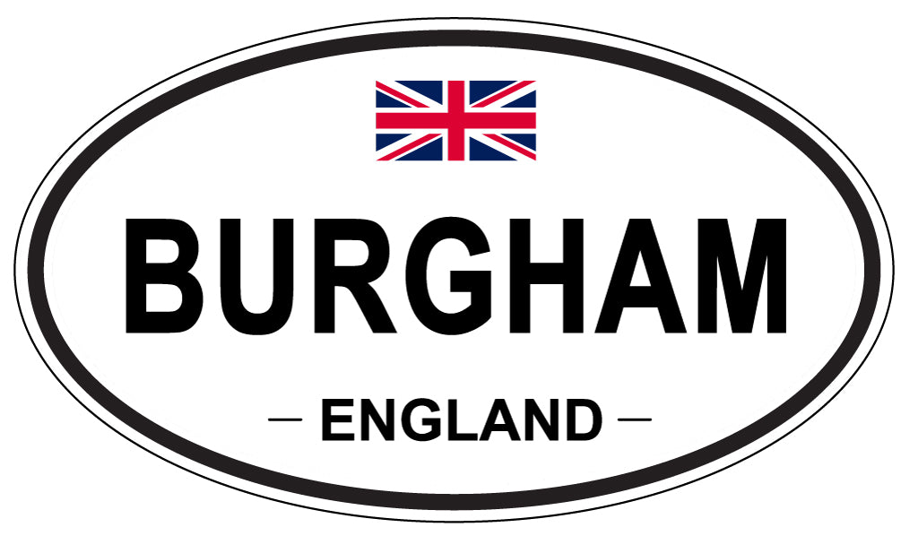 BURGHAM, ENGLAND - Oval Sticker