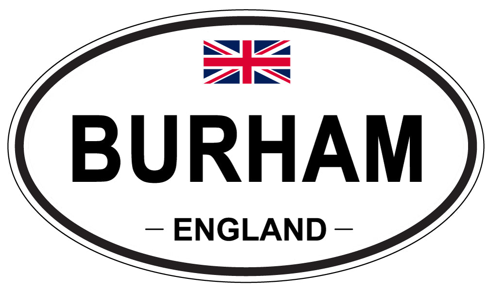 BURHAM, ENGLAND - Oval Sticker