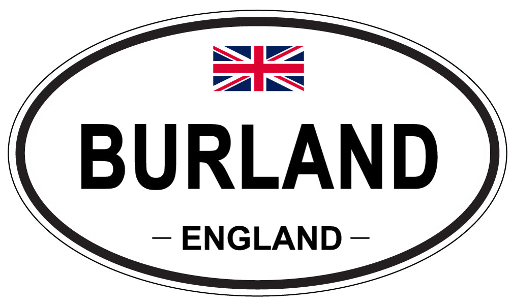 BURLAND, ENGLAND - Oval Sticker