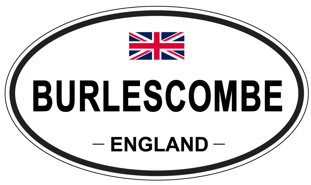 BURLESCOMBE, ENGLAND - Oval Sticker