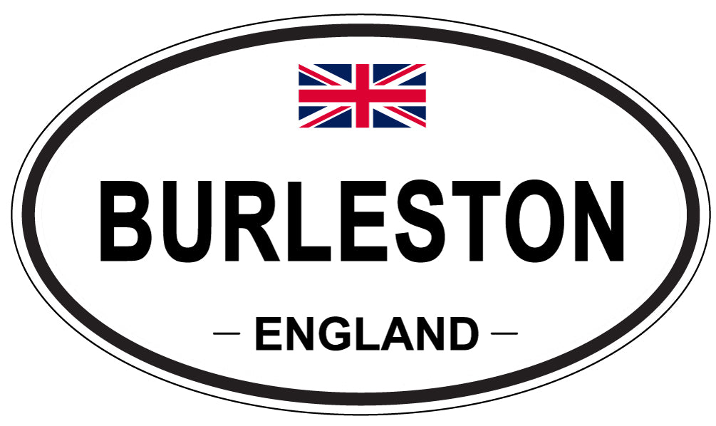 BURLESTON, ENGLAND - Oval Sticker