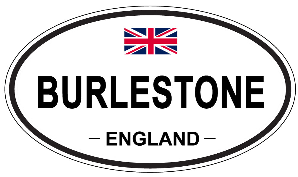 BURLESTONE, ENGLAND - Oval Sticker