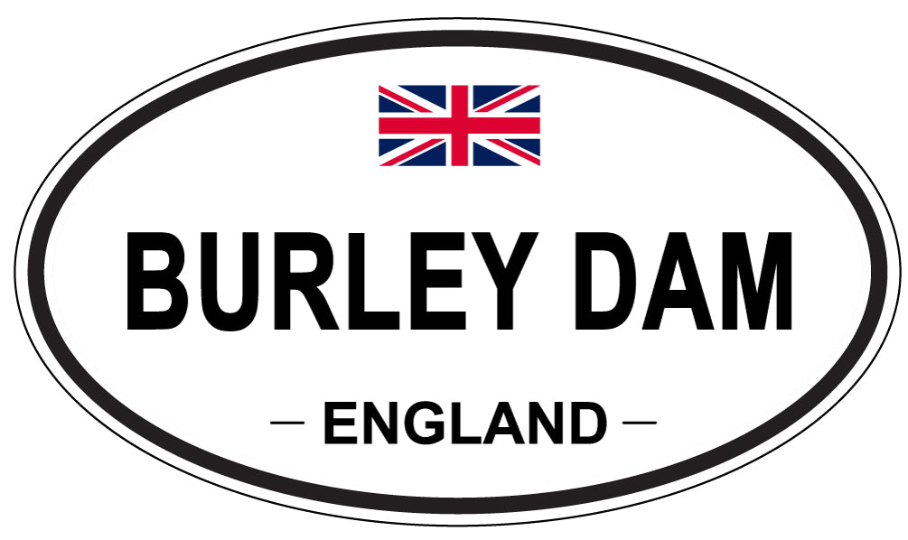 BURLEY DAM, ENGLAND - Oval Sticker