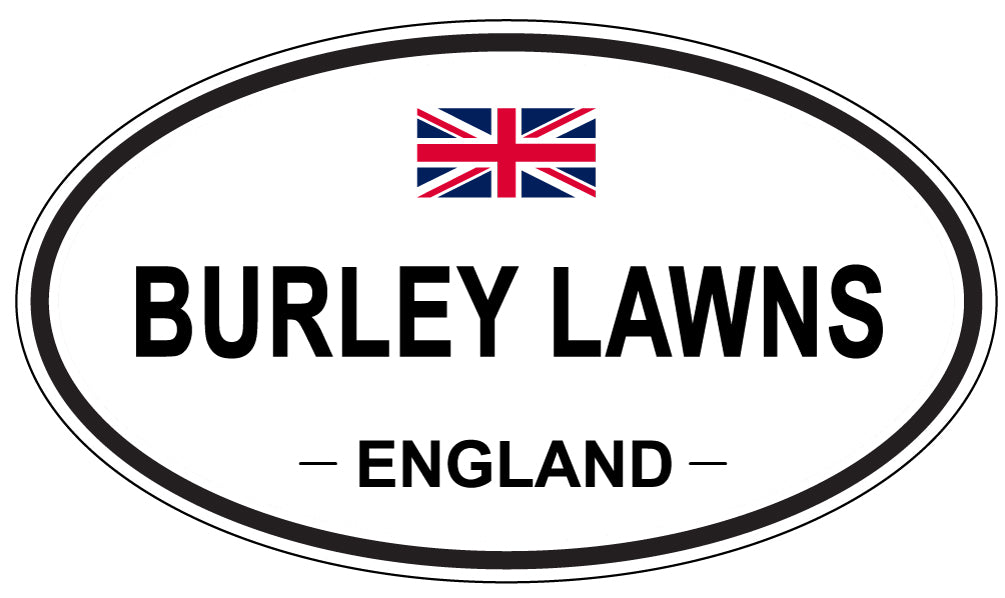 BURLEY LAWNS, ENGLAND - Oval Sticker