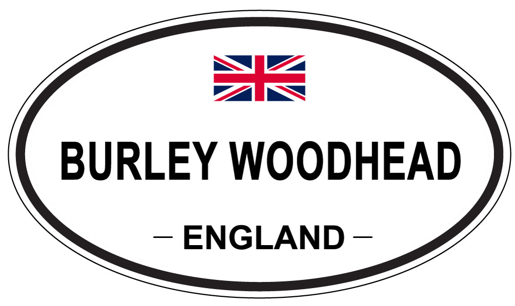 BURLEY WOODHEAD, ENGLAND - Oval Sticker