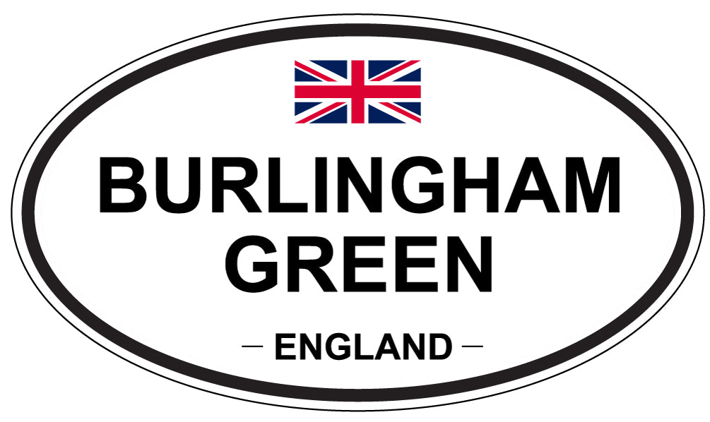BURLINGHAM GREEN, ENGLAND - Oval Sticker