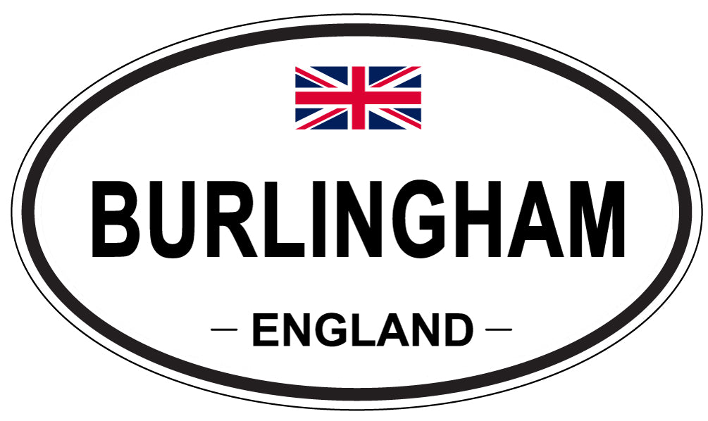 BURLINGHAM, ENGLAND - Oval Sticker