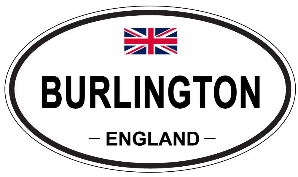 BURLINGTON, ENGLAND - Oval Sticker
