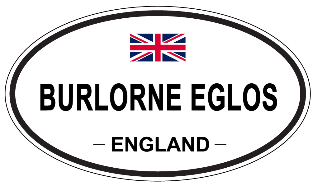 BURLORNE EGLOS, ENGLAND - Oval Sticker