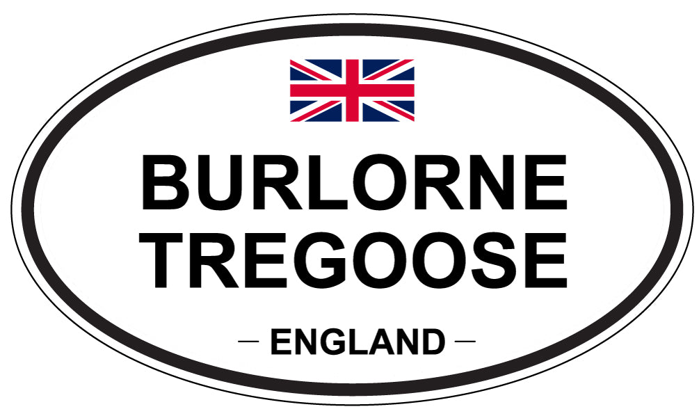 BURLORNE TREGOOSE, ENGLAND - Oval Sticker